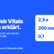 Grafik mit den Grenzwerten der Core Web Vitals: LCP bis 2,5 Sekunden, INP bis 200 Millisekunden, CLS bis 0,1